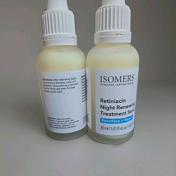 Isomers Retiniacin Night Renewing Treatment Serum 1 fl oz *New* Lot Of 2 - Picture 2 of 4